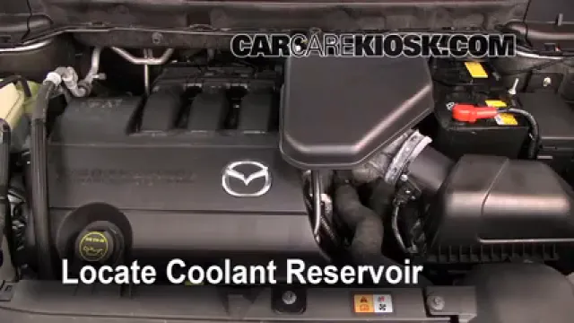 2009 Mazda CX-9 Touring 3.7L V6 Refrigerante (anticongelante) Controlar nivel de líquido